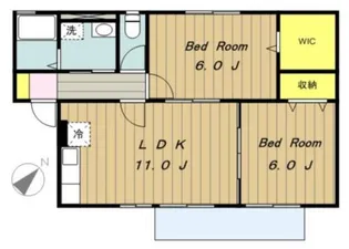 サザンクロス(宮下本町)【2階】の間取り