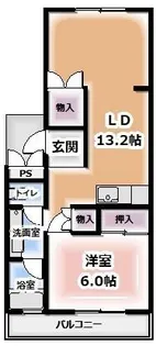 ルミウス片山III【4階】の間取り
