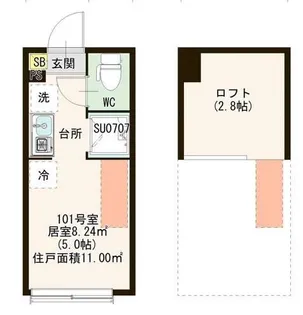 Earthling Regidence【1階】の間取り