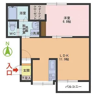 西里レジデンス【1階】の間取り