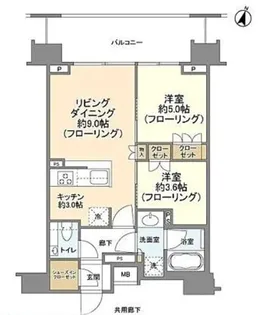クレヴィア新宿若松町【9階】の間取り