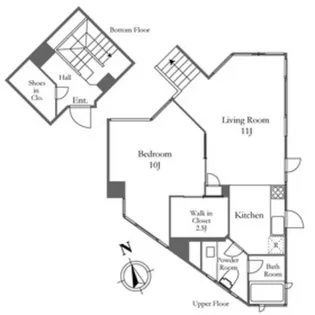 KDXレジデンス麻布仙台坂【9階】の間取り