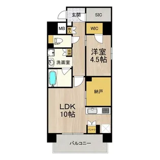 リンクハウス難波元町【2階】の間取り