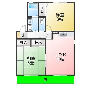 ファミール上条 C【1階】の間取り