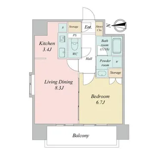 グランカーサ広瀬通【10階】の間取り