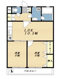 平野グランドハイツ【4階】の間取り