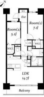 ロイヤルパークス千種【8階】の間取り