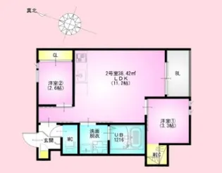 REGALEST KB 土呂駅前【3階】の間取り