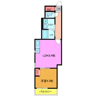 ペルル穴川【1階】の間取り
