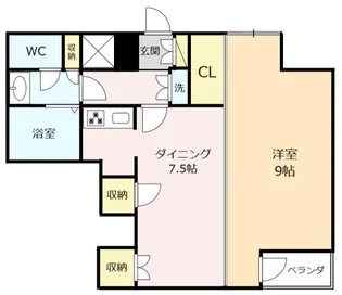 スカイエスタ西早稲田【7階】の間取り