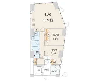 エスセナーリオ本郷三丁目【9階】の間取り