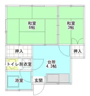 錦園荘【2階】の間取り