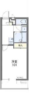 レオパレスバーン ディーI【2階】の間取り