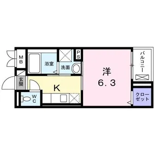 フェリスティ竹沢【4階】の間取り
