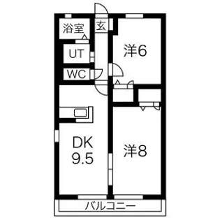 メゾン・ド・フローラII【2階】の間取り