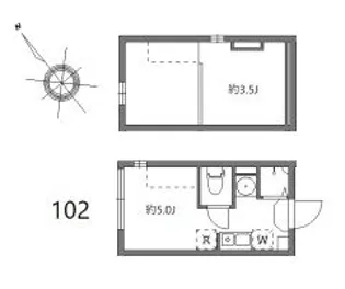 メゾンドブルーム平井【1階】の間取り