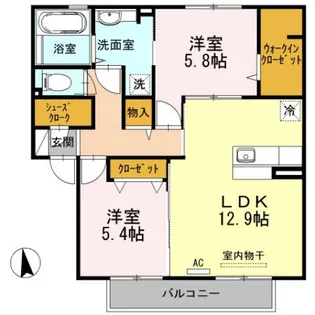 ルミエール【1階】の間取り