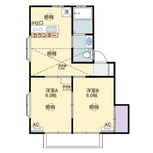 ミサキハイツ【2階】の間取り