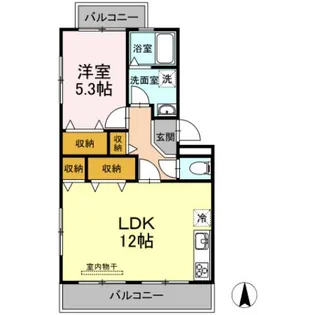 リヴェースふたせ【2階】の間取り