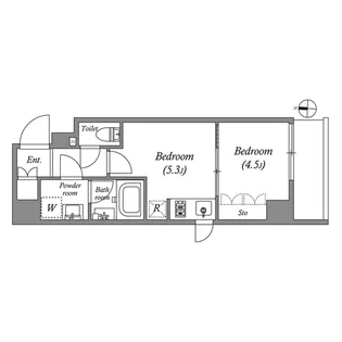 クオリタス住吉【9階】の間取り