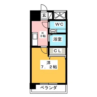 フロンティアタワー名駅南【3階】の間取り