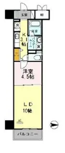 ロイヤルパークスシーサー【8階】の間取り