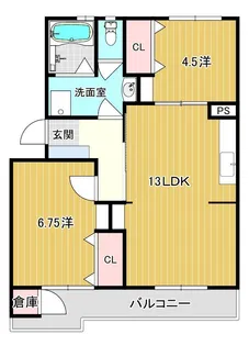 ヴァムハウス【1階】の間取り