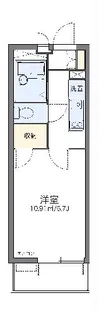 レオパレス大門坂下【2階】の間取り