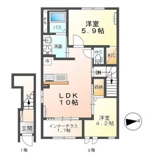オーレスト【2階】の間取り
