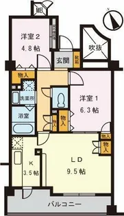 アーネスト【2階】の間取り