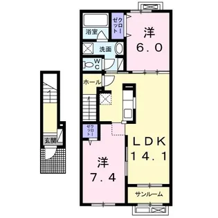 グランティーナ【2階】の間取り
