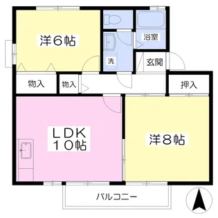 メゾンドキューブC棟【1階】の間取り