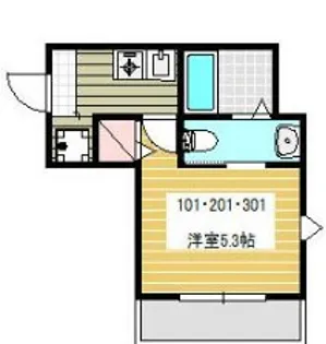 リラクレール長津田B【3階】の間取り
