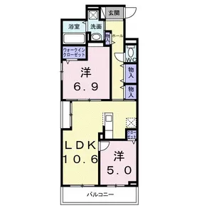 ローズ スクエア【2階】の間取り