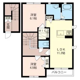 ラ・ソレイユB【2階】の間取り