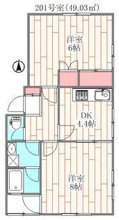 TSハイツ【2階】の間取り