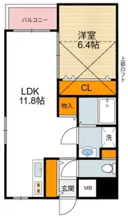 ルネサンライズHORIMOTO【5階】の間取り