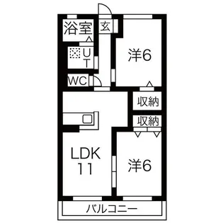 レフィナード【2階】の間取り