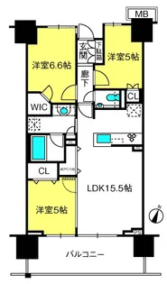 プラウド浦和高砂マークス【4階】の間取り