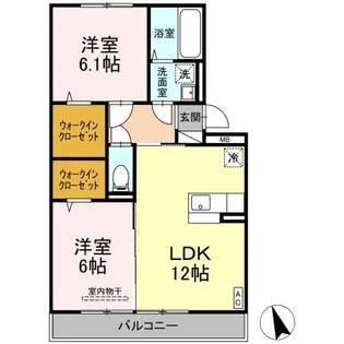 グランメール【3階】の間取り