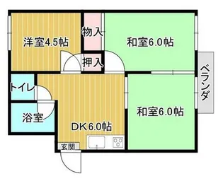 パークコーポA【2階】の間取り