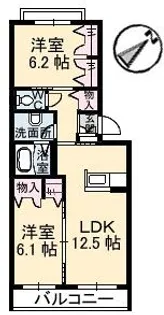 アンソレイユ【2階】の間取り