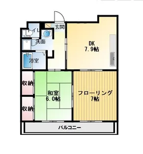 シエル豊中 II【4階】の間取り