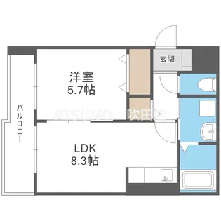 エスポアール上山手【3階】の間取り