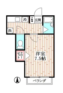ハッピーバレー【1階】の間取り