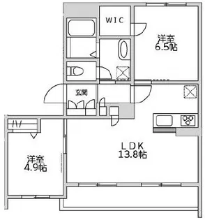 ラ・ヴィ・クレール【2階】の間取り