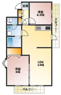 パレロアール戸塚【1階】の間取り
