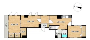 島瀬ビル【7階】の間取り
