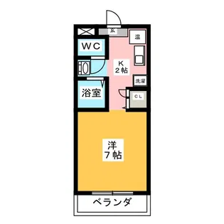 サンライズ中原【3階】の間取り