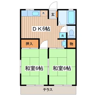 宮城県宮城郡松島町松島字小梨屋【アパート】の間取り